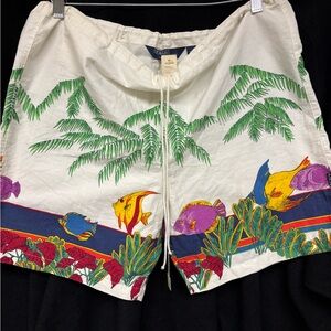 Polo by Ralph Lauren Tropical Fish Print Men's Shorts ~ Vintage Made in USA!